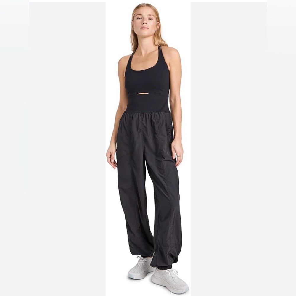 FP Movement Righteous Runs Jumpsuit XS Black One Piece Activewear Athleisure